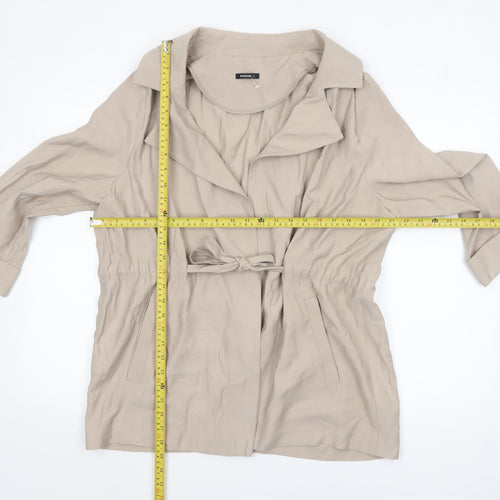 Roman Women’s Beige Mid-Length Belted Trench Coat Size 16