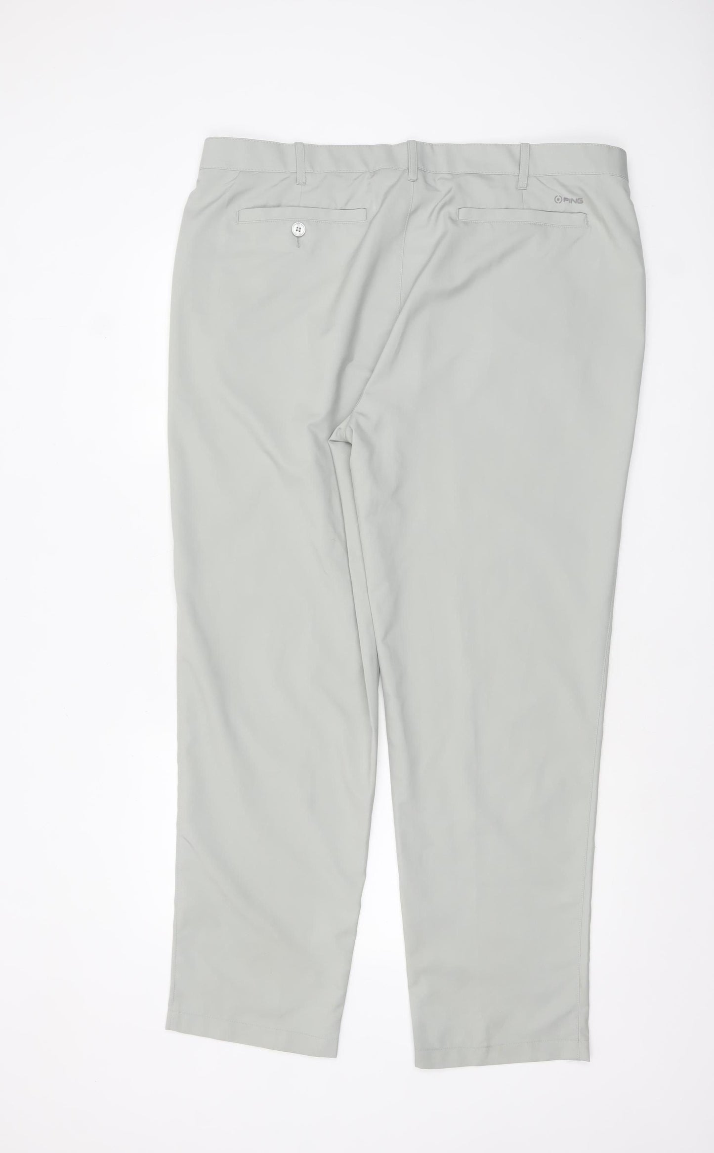 PING Mens Grey SensorCool Chino Trousers Size L W40 L31