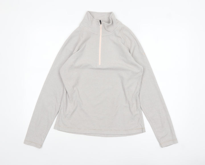 Trespass Womens Beige 1/2 Zip Pullover Hoodie UK 10 Polyester