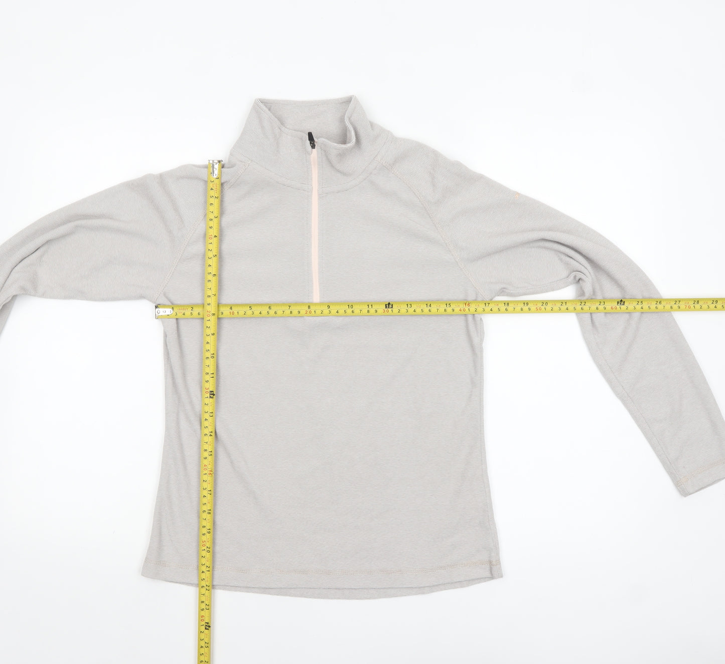 Trespass Womens Beige 1/2 Zip Pullover Hoodie UK 10 Polyester