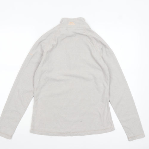 Trespass Womens Beige 1/2 Zip Pullover Hoodie UK 10 Polyester