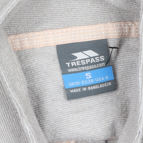 Trespass Womens Beige 1/2 Zip Pullover Hoodie UK 10 Polyester