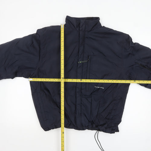 DKNY Jeans Men Blue L Puffer Jacket Nylon Winter Zip Up