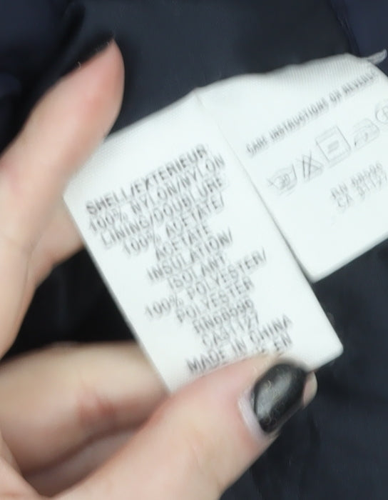 DKNY Jeans Men Blue L Puffer Jacket Nylon Winter Zip Up