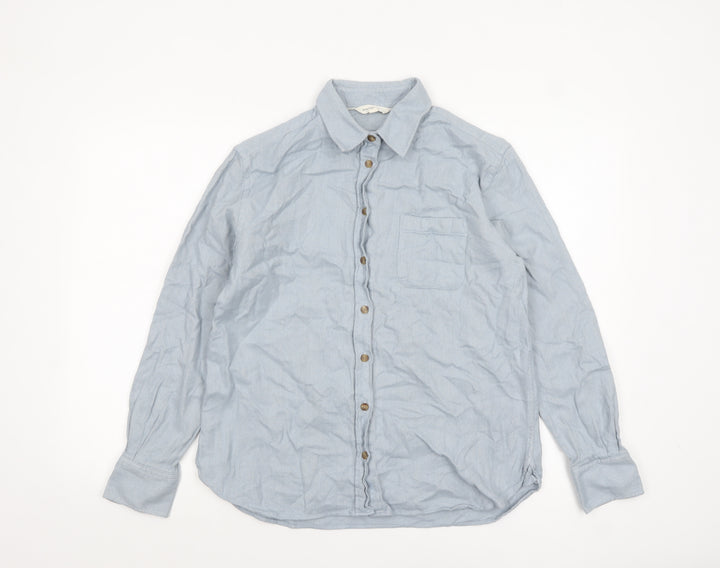 Beaufort & Blake Men's Blue Cotton Long Sleeve Casual Shirt M