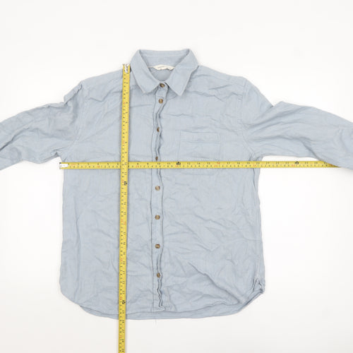 Beaufort & Blake Men's Blue Cotton Long Sleeve Casual Shirt M
