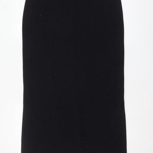 VIZ-A-VIZ Women's Black Wool Blend Midi Pencil Skirt L