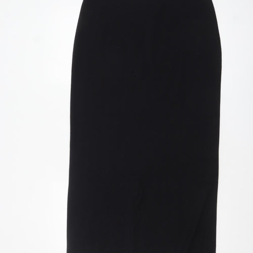 VIZ-A-VIZ Women's Black Wool Blend Midi Pencil Skirt L