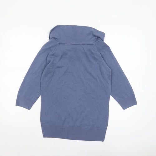 Marks and Spencer Women’s Blue Cowl Neck Knit Jumper Size 14