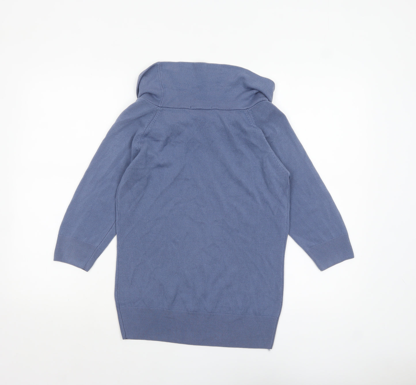 Marks and Spencer Women’s Blue Cowl Neck Knit Jumper Size 14