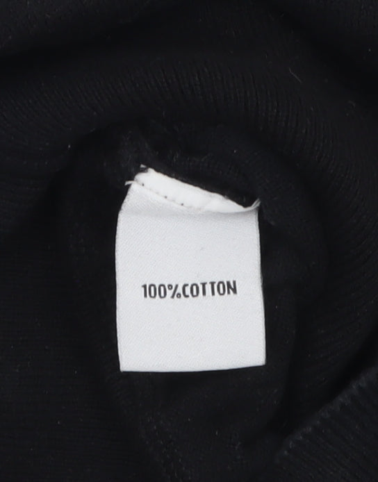 Superdry Womens Black V-Neck Cotton Jumper Size M