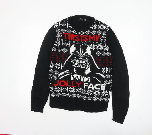 Star Wars Men's Black XS Christmas Darth Vader Jumper