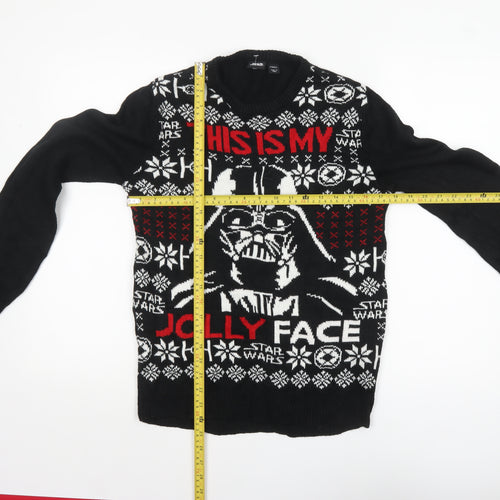 Star Wars Men's Black XS Christmas Darth Vader Jumper