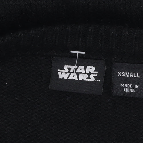 Star Wars Men's Black XS Christmas Darth Vader Jumper