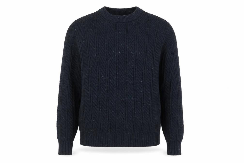 Front view of Marks & Spencer Women's Black Cable-Knit jumper Medium