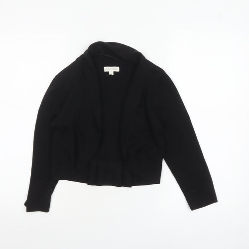 Monsoon Women's Black Cotton Bow Detail Cardigan Size S