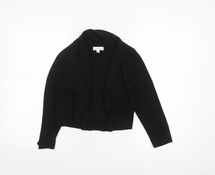 Monsoon Women's Black Cotton Bow Detail Cardigan Size S