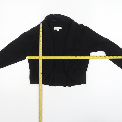 Monsoon Women's Black Cotton Bow Detail Cardigan Size S