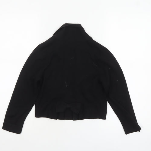 Monsoon Women's Black Cotton Bow Detail Cardigan Size S