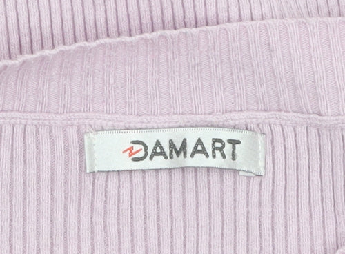 Damart Womens Pink Viscose Blend Crew Neck Long Sleeve Jumper Size 18/20