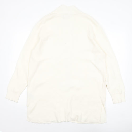 Marks and Spencer Women White Size 16 Knit Open Front Cardigan