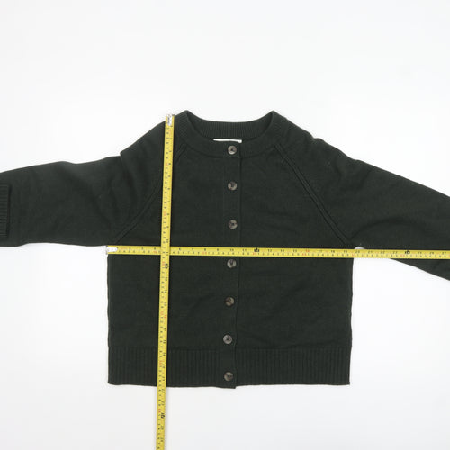 Marks and Spencer Womens Green Lambswool Blend Button Cardigan M