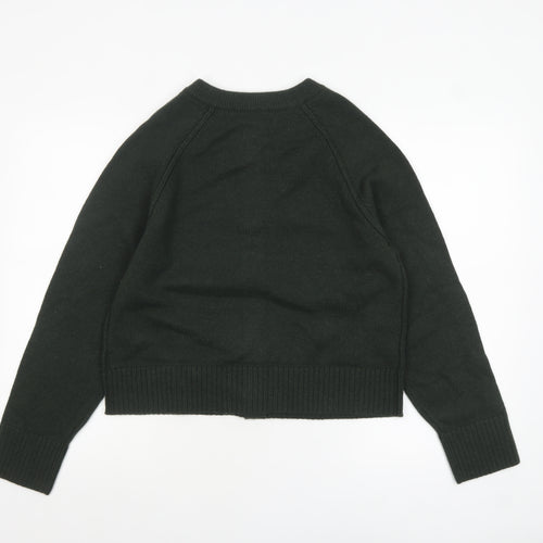 Marks and Spencer Womens Green Lambswool Blend Button Cardigan M