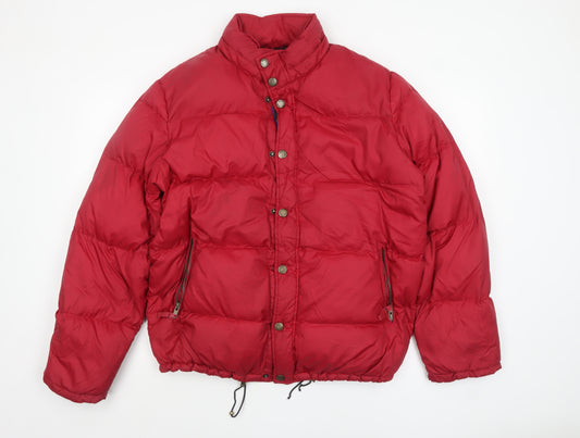 Boden Men’s Red Puffer Jacket L Winter Down Padded Coat