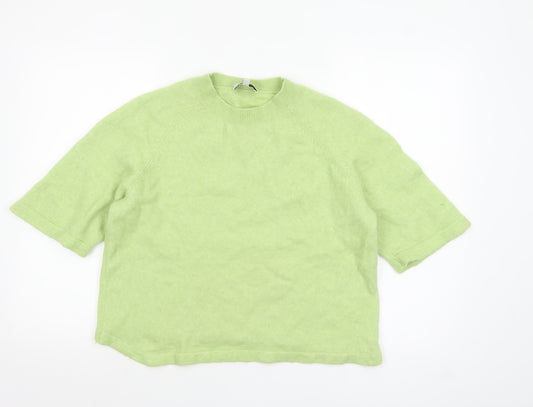 & Other Stories Women Green Alpaca Wool Pullover Jumper Size S