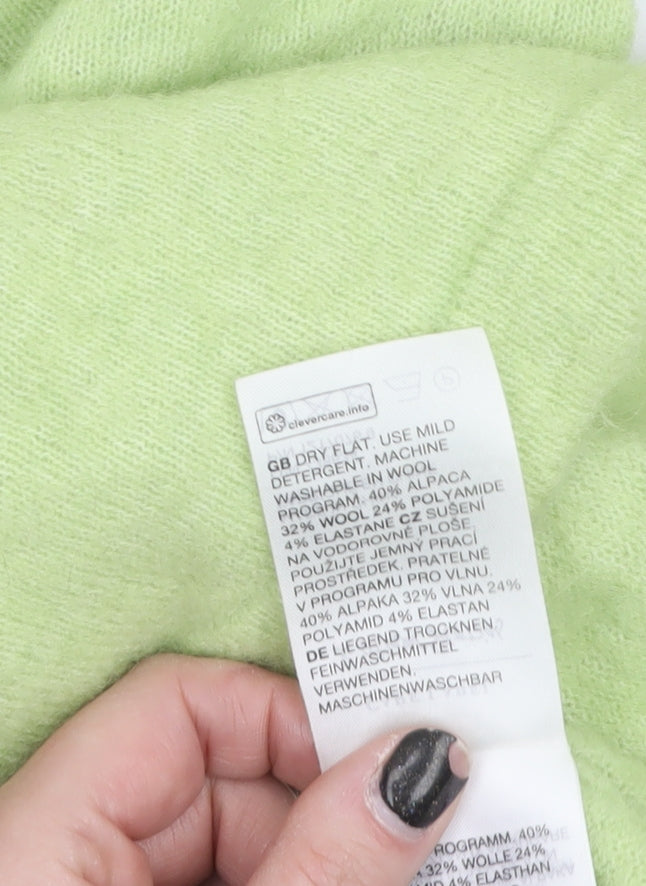 & Other Stories Women Green Alpaca Wool Pullover Jumper Size S