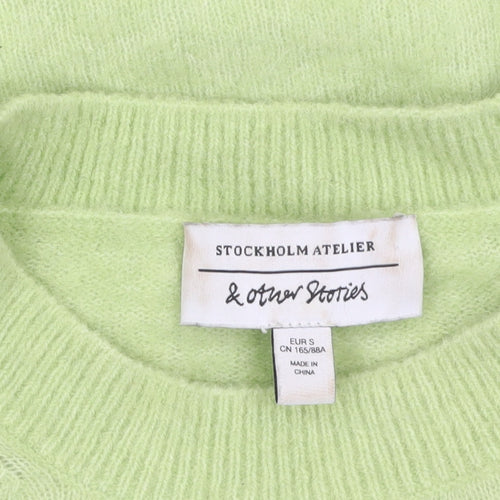 & Other Stories Women Green Alpaca Wool Pullover Jumper Size S