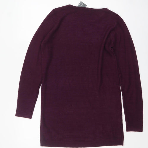 Bonmarché Women’s Purple Size 10 Acrylic Boat Neck Jumper