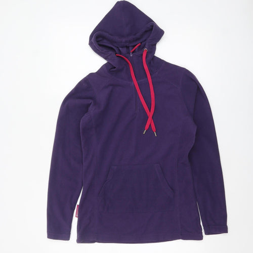 Mountain Warehouse Women's Purple Fleece Hoodie UK10 1/2 Zip Pullover