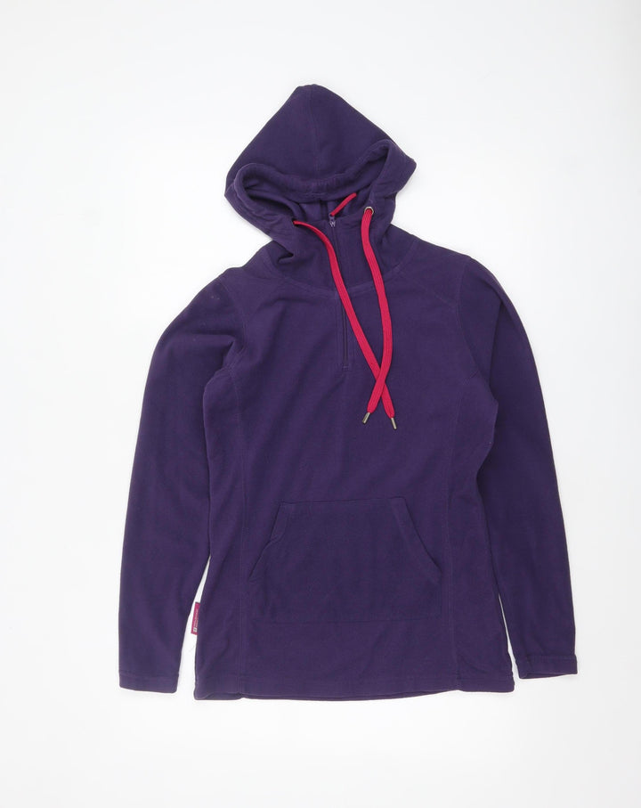 Mountain Warehouse Women's Purple Fleece Hoodie UK10 1/2 Zip Pullover