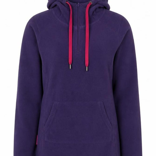 Mountain Warehouse Women's Purple Fleece Hoodie UK10 1/2 Zip Pullover