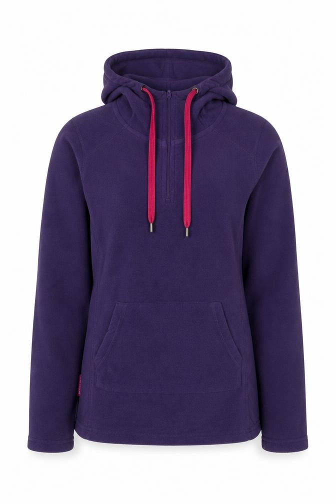 Mountain Warehouse Women's Purple Fleece Hoodie UK10 1/2 Zip Pullover