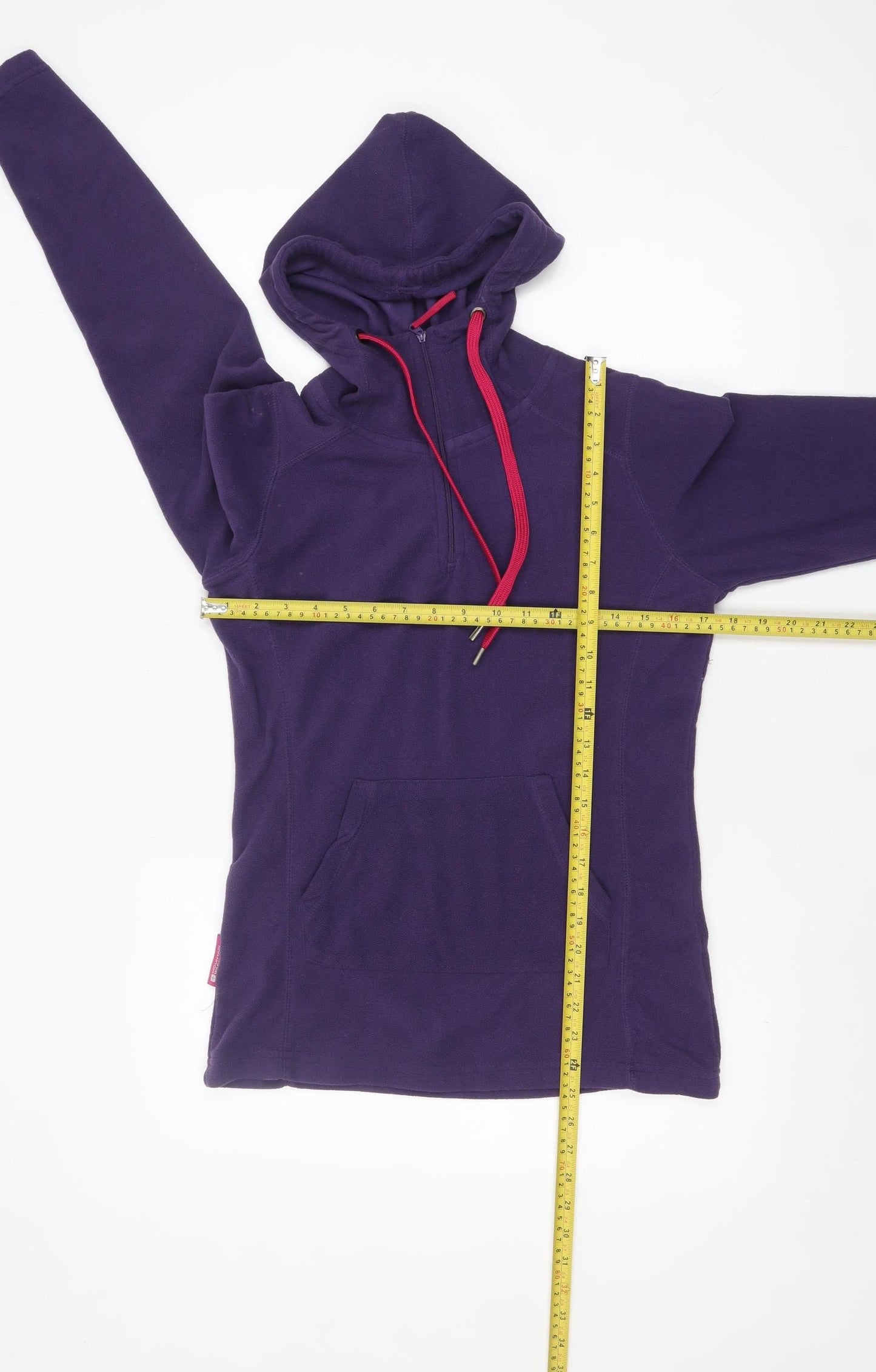Mountain Warehouse Women's Purple Fleece Hoodie UK10 1/2 Zip Pullover