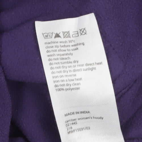 Mountain Warehouse Women's Purple Fleece Hoodie UK10 1/2 Zip Pullover