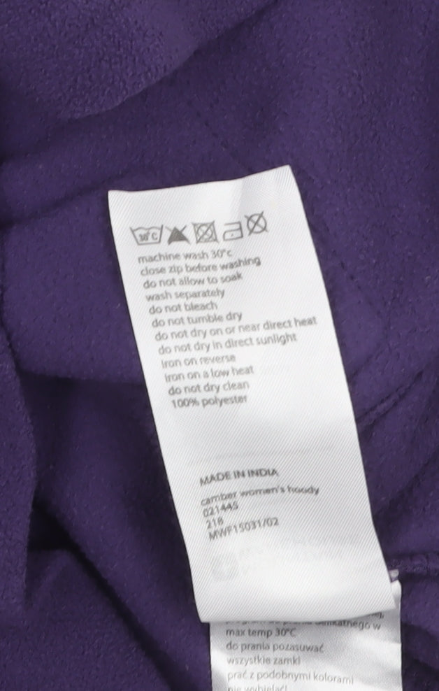 Mountain Warehouse Women's Purple Fleece Hoodie UK10 1/2 Zip Pullover
