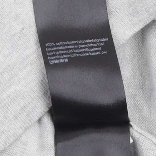 Calvin Klein Men's Grey Cotton V-Neck Jumper Size S