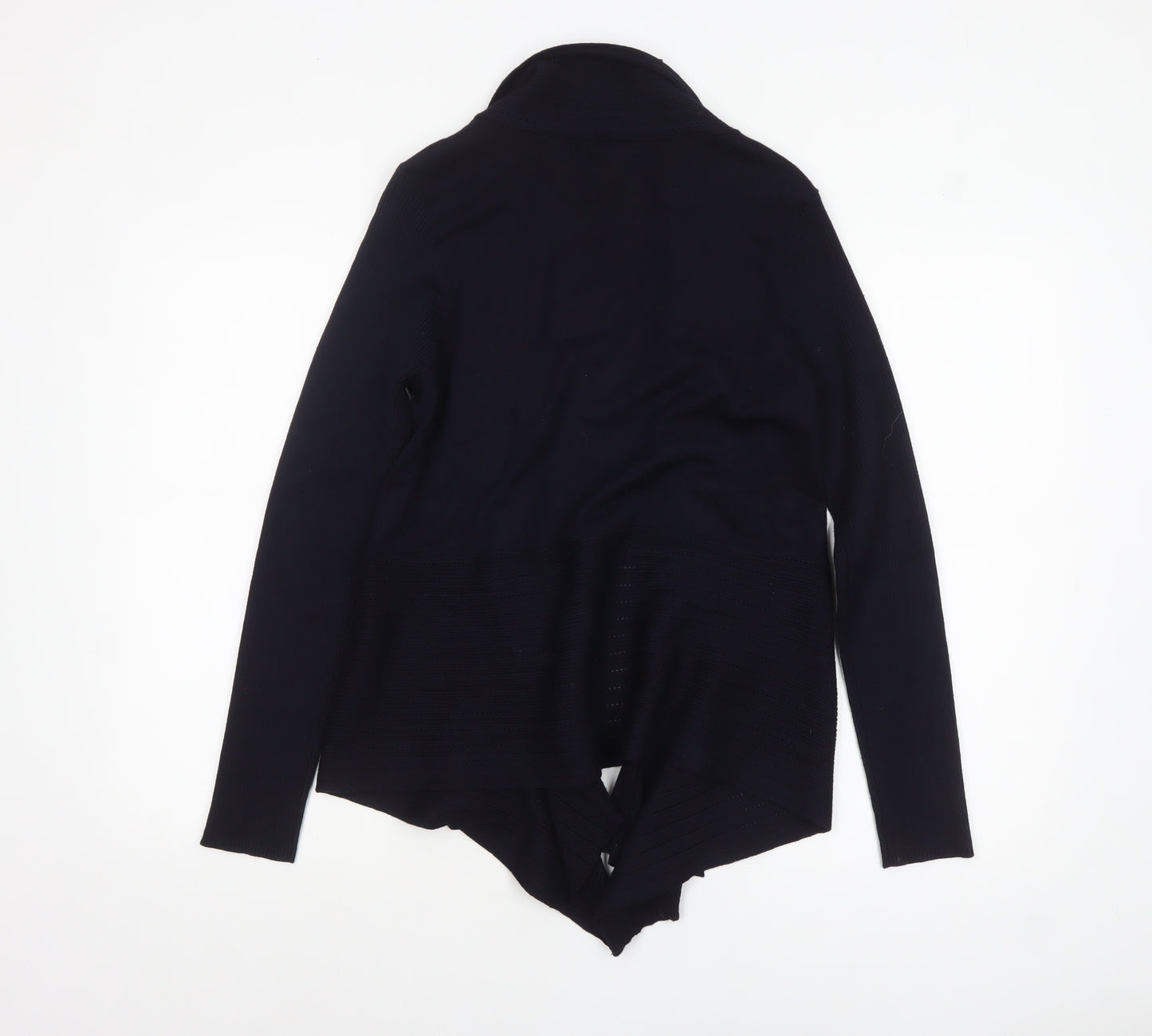 Verve Ami Women Black L Lightweight Open Knit Cardigan