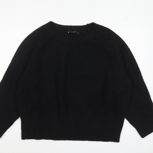 Next Women’s Black XL Chunky Knit Crew Neck Pullover Jumper