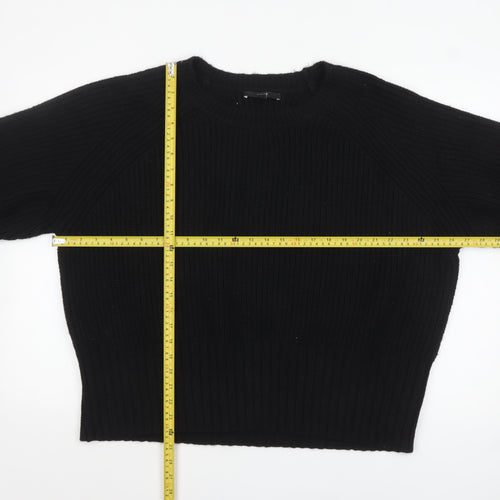 Next Women’s Black XL Chunky Knit Crew Neck Pullover Jumper