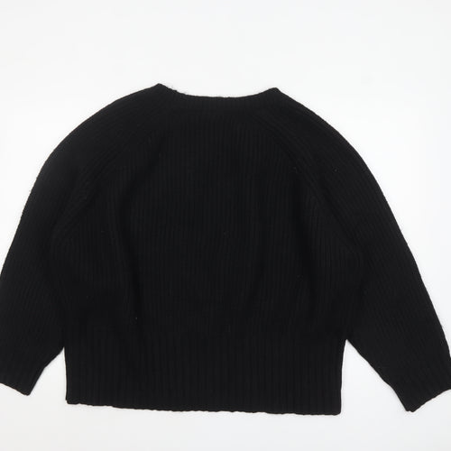 Next Women’s Black XL Chunky Knit Crew Neck Pullover Jumper