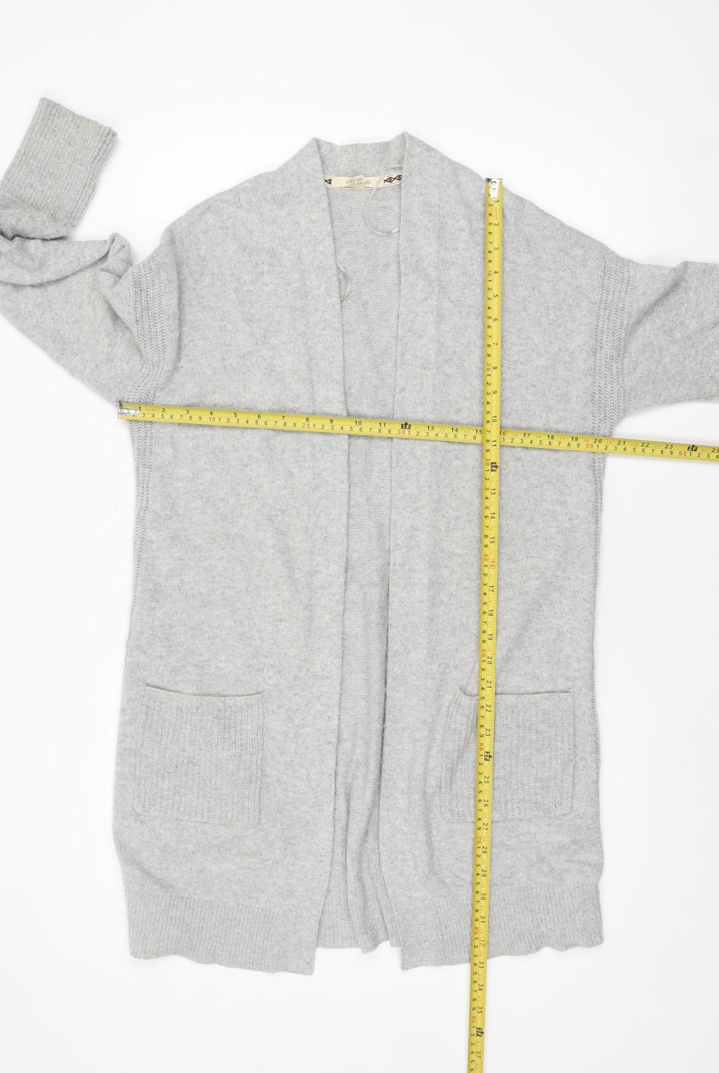 White Stuff Womens Grey Merino Wool Blend Cardigan Size 12