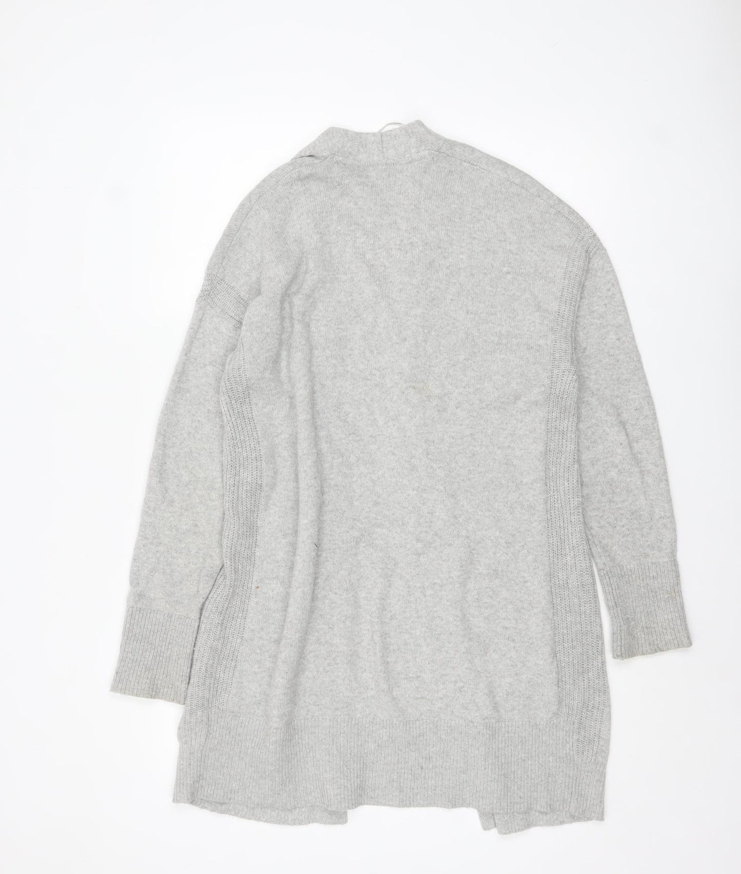 White Stuff Womens Grey Merino Wool Blend Cardigan Size 12