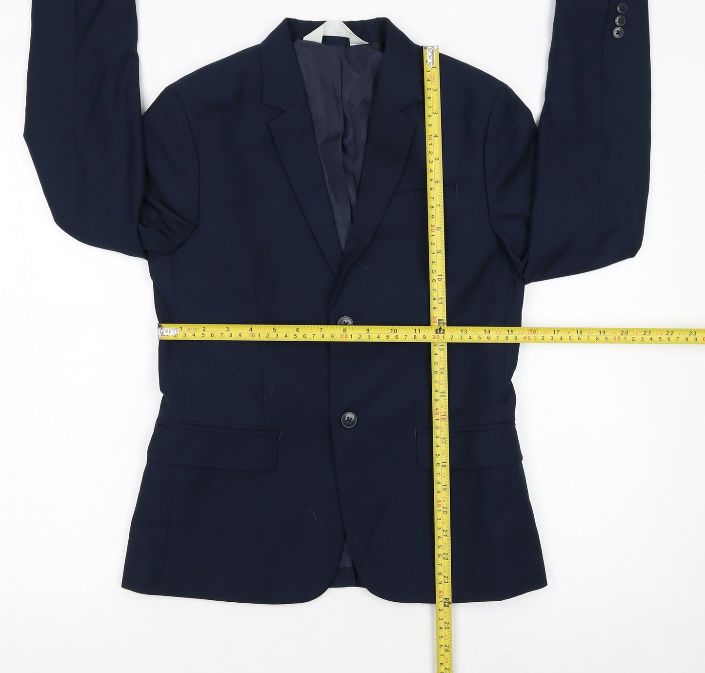 H&M Boys Blue 10 Years Regular Fit Single-Breasted Blazer Jacket
