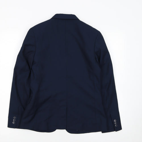 H&M Boys Blue 10 Years Regular Fit Single-Breasted Blazer Jacket
