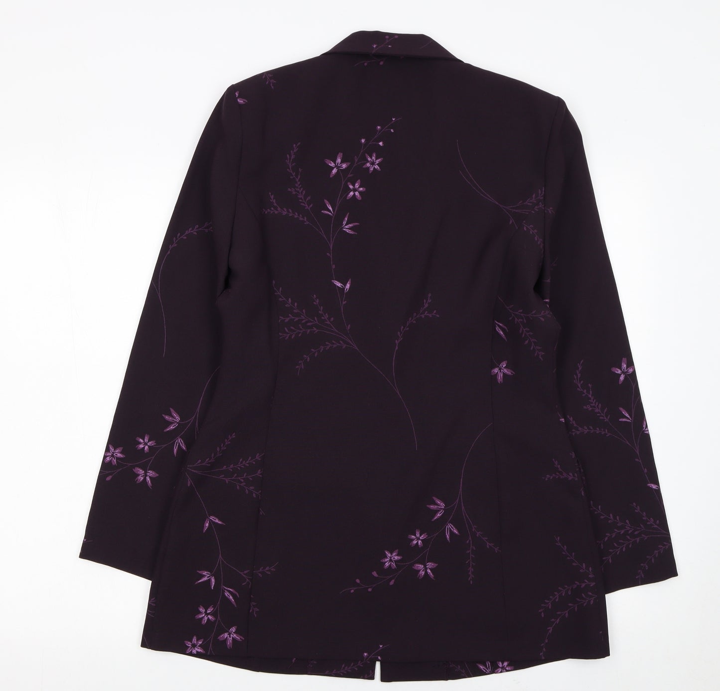 Select Women’s Purple Floral Single-Breasted Blazer Size 12
