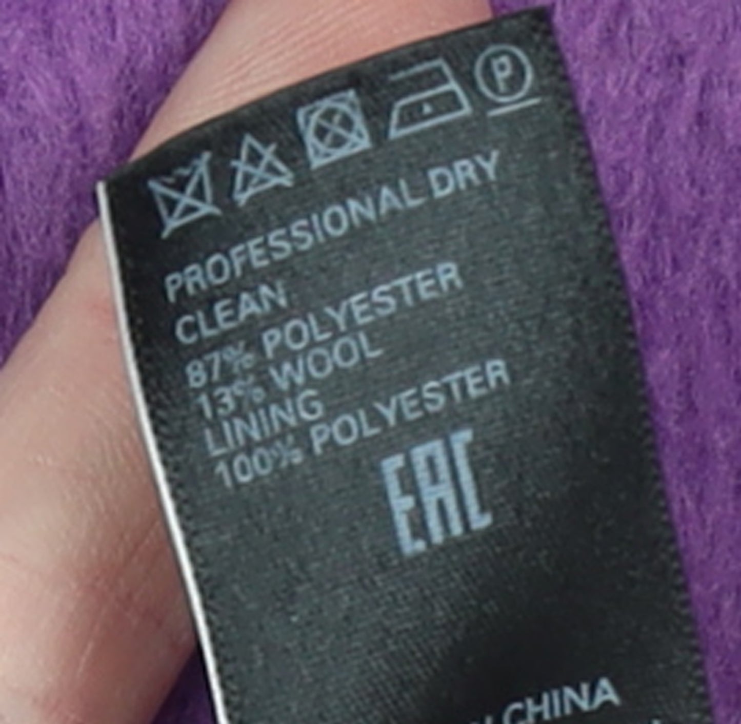 Marks and Spencer Women Purple Long Wool Blend Overcoat Size 8